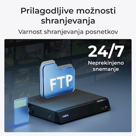 Reolink TRACKMIX P760 IP kamera, 4K 8MP Ultra HD, PoE, vrtenje in nagibanje, dva objektiva, barvno nočno snemanje, LED reflektorji, aplikacija, IP65 vodoodpornost, dvosmerna komunikacija, bela