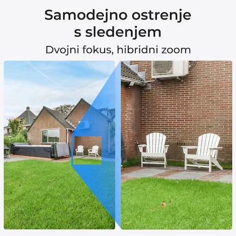Reolink TRACKMIX P760 IP kamera, 4K 8MP Ultra HD, PoE, vrtenje in nagibanje, dva objektiva, barvno nočno snemanje, LED reflektorji, aplikacija, IP65 vodoodpornost, dvosmerna komunikacija, bela
