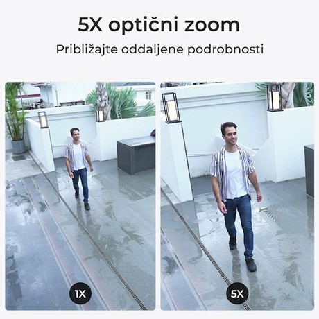 Reolink P437 IP kamera, žična, 8MP Ultra HD, PoE, 5x optični zoom, dvosmerna komunikacija, barvno nočno snemanje, bela