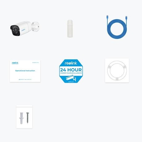Reolink P320 IP kamera, 5MP Super HD, PoE, Night Vision nočno snemanje, aplikacija, IP66 vodoodpornost, dvosmerna komunikacija, bela