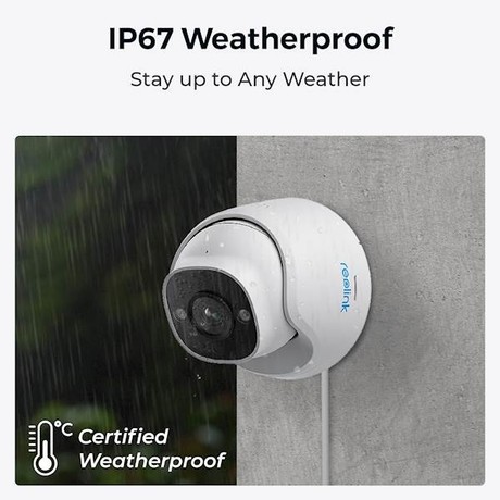 Reolink P324 IP kamera, 5MP Super HD, PoE, Night Vision nočno snemanje, aplikacija, IP67 vodoodpornost, dvosmerna komunikacija, bela