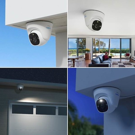 Reolink P334 IP kamera, 4K 8MP Ultra HD, PoE, barvno nočno snemanje, LED reflektor, aplikacija, IP67 vodoodpornost, dvosmerna komunikacija, bela