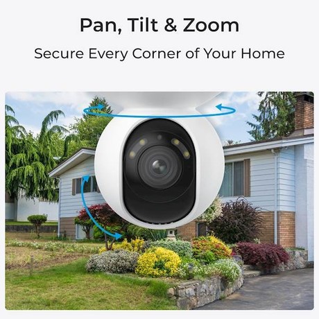 Reolink E560 IP kamera, 4K 8MP Ultra HD, WIFI 6, vrtenje in nagibanje, 3x optični ZOOM, barvno nočno snemanje, LED reflektorji, aplikacija, IP64 vodoodpornost, dvosmerna komunikacija, bela