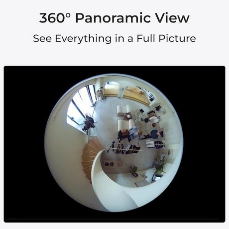 Reolink FISHEYE W520 IP kamera, žična, 360°, dual Wi-Fi, 6MP Super HD, dvosmerna komunikacija, IR nočno snemanje, siva