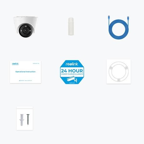 Reolink P434 IP kamera, žična, 8MP Ultra HD, PoE, dvosmerna komunikacija, barvno nočno snemanje, bela