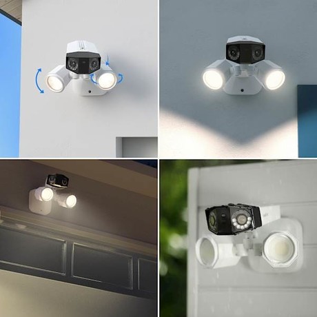 Reolink FLOODLIGHT F750P IP kamera, 4K 8MP Ultra HD, PoE, 180° snemalni kot, dva objektiva, barvno nočno snemanje, LED reflektorji, aplikacija, IP66 vodoodpornost, dvosmerna komunikacija, bela