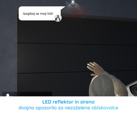 Reolink RLC-81MA IP kamera, dva objektiva, 4K 8MP Ultra HD, PoE, barvno nočno snemanje, LED reflektorji, aplikacija, IP66 vodoodpornost, dvosmerna komunikacija, bela