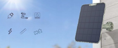 Reolink SOLARNI PANEL 2, zmogljiv, nastavljiv nosilec, okolju prijazen, vodoodporen, kamuflažni