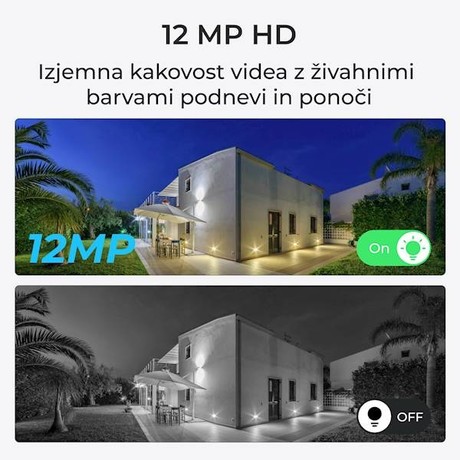 Reolink NVS8-12MD4 varnostni komplet, 1x NVS snemalna enota (2TB) + 4x IP kamera, 4K 12MP Ultra HD+, PoE, barvno nočno snemanje, LED reflektor, aplikacija, IP67, dvosmerna komunikacija