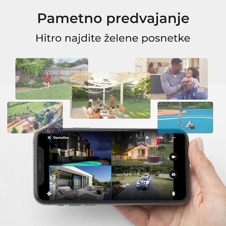 Reolink NVS4 snemalna enota, priklop do 4 kamer, spomin do 6TB, neprekinjeno snemanje, PoE namestitev, aplikacija, črna