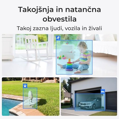 Reolink ARGUS B310 IP kamera, 3MP Super HD, Dual WIFI, baterija, barvno nočno snemanje, LED reflektorji, aplikacija, IP65 vodoodpornost, dvosmerna komunikacija, bela