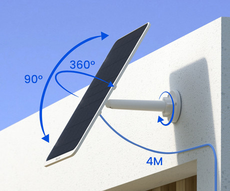 Reolink SOLARNI PANEL 3, 12W, solarno napajanje kamer, 4m kabel, USB Type-C, črn
