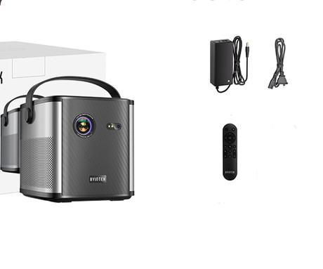 BYINTEK UFO U80 MAX prenosni 3D LED DLP projektor, GoogleTV, Dual WIFI, Bluetooth, polnilna baterija, 500 ANSI lumnov, samodejni fokus, STEREO zvočniki, max 4K UHD, USB / HDMI / AUX, +daljinec, črn
