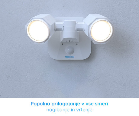 EOL - Reolink Floodlight WiFi LED reflektor, pametni, 2000 lumnov, 4200K, WiFi, vrtenje in nagibanje, senzor gibanja, 3 načini osvetlitve, IP65 vodoodpornost, bel
