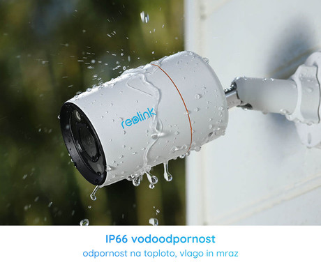 Reolink RLC-1212A IP kamera, PoE, 12MP UHD+, IR nočno snemanje, LED reflektor, aplikacija, IP66 vodoodpornost, dvosmerna komunikacija, bela