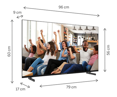 THOMSON 43UG4S14 LED TV sprejemnik, 109cm (43"), 4K UHD, Google TV, 60Hz, WiFi, Bluetooth, Dolby Audio, Google Assistant, Chromecast, Frameless oblika, pametni daljinec