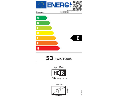 THOMSON 50UG4S14 LED TV sprejemnik, 127cm (50"), 4K UHD, Google TV, 60Hz, WiFi, Bluetooth, Dolby Audio, Google Assistant, Chromecast, Frameless oblika, pametni daljinec