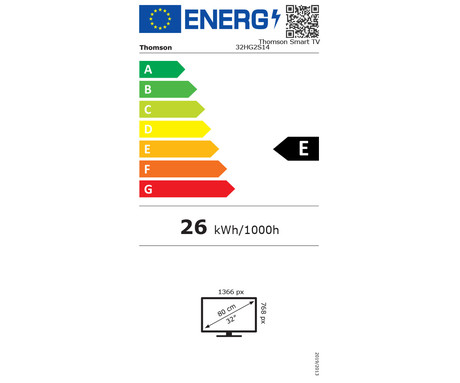 THOMSON 32HG2S14 LED TV sprejemnik, 81cm (32"), HD, Google TV, WiFi, Bluetooth, Dolby Audio, Google Assistant, Chromecast, Frameless oblika, pametni daljinec, črn (Premium Black)