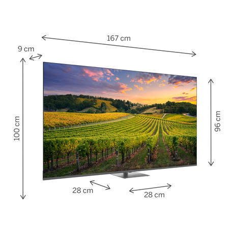 THOMSON 75QG5C14 QLED TV sprejemnik, 190cm (75"), 4K UHD, Google TV, WiFi, Bluetooth, HDR10, Dolby Atmos, Dolby Vision, Google Assistant, Chromecast, HOTEL Mode, vrtljivo stojalo, pametni daljinec