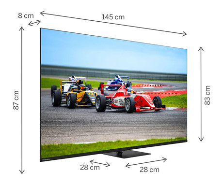 THOMSON 65QG7C14 QLED Pro TV sprejemnik, 164cm (65"), 4K UHD, Google TV, 144Hz, WiFi, Bluetooth, HDR10, Dolby Atmos, Dolby Vision, Google Assistant, Chromecast, vrtljivo stojalo, pametni daljinec