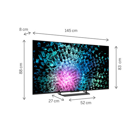 THOMSON 65MG7C15 MiniLED TV sprejemnik, 164cm (65"), 4K UHD, Google TV, 144Hz, WiFi, Bluetooth, HDR10, Dolby Atmos & Vision, STEREO zvočniki, Google Assistant, Chromecast, HOTEL Mode, pametni daljinec