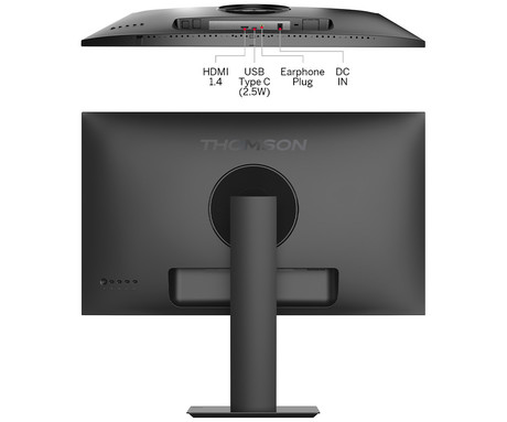 THOMSON M27FB5C14 monitor, 69cm (27"), Full HD, 100Hz, IPS, 5ms, 300nit, 110% sRGB, HDR10, HDMI, USB-C, AV-in, višina, vrtenje, nagibanje, Adaptive Sync, Anti Glare / Flicker, Low Blue Light, VRR