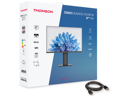 THOMSON M27FB5C14 monitor, 69cm (27"), Full HD, 100Hz, IPS, 5ms, 300nit, 110% sRGB, HDR10, HDMI, USB-C, AV-in, višina, vrtenje, nagibanje, Adaptive Sync, Anti Glare / Flicker, Low Blue Light, VRR