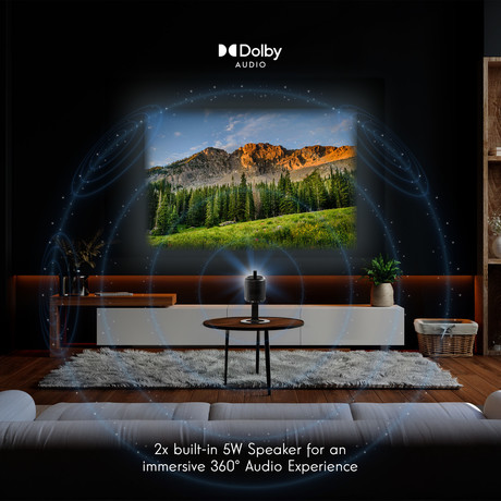 THOMSON VEGA PG35B projektor, 4K UHD, Google TV, pametni daljinec, črn (Premium Black)