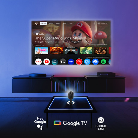 THOMSON VEGA PG35B projektor, 4K UHD, Google TV, pametni daljinec, črn (Premium Black)