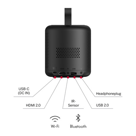 THOMSON VEGA PG35B projektor, 4K UHD, Google TV, pametni daljinec, črn (Premium Black)