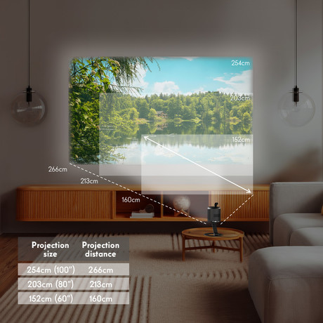 THOMSON VEGA PG35B projektor, 4K UHD, Google TV, pametni daljinec, črn (Premium Black)