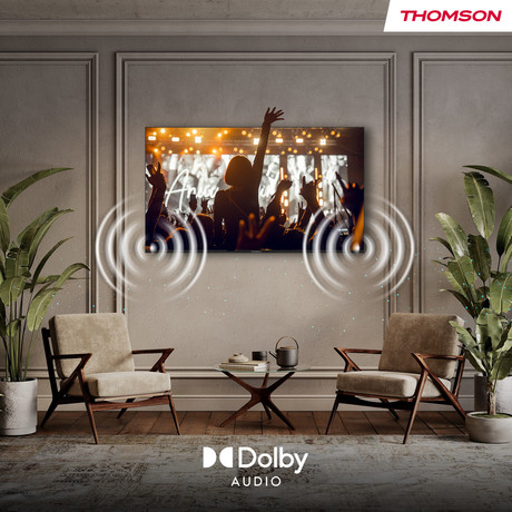 THOMSON 65UG5X15 LED TV sprejemnik, 164cm (65"), 4K UHD, Google TV, WiFi, Bluetooth, HDR10, Dolby Audio, Google Assistant, Chromecast, HOTEL Mode, Frameless oblika, pametni daljinec