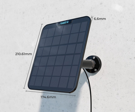 Reolink SOLARNI PANEL 2, 6W, solarno napajanje kamer serije Argus / Go / Duo / TrackMix, 4m kabel, USB Type-C, črn