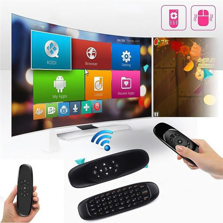 Air Mouse Brezžična miška + tipkovnica + Android multimedijski daljinec, G-senzor, Nano USB sprejemnik