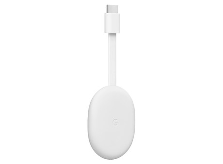 Google CHROMECAST 4K multimedijski predvajalnik / center, 4K UHD, HDR10, Dolby Atmos, Google Home + Assistant, WiFi, Bluetooth, glasovni daljinski upravljalnik, bel (Snow)