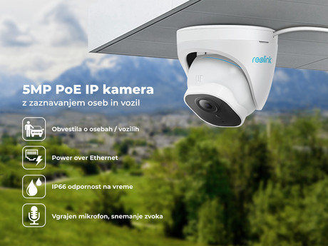 EOL - Kamera Reolink RLC-520A, PoE, 5MP Super HD, AI, nočno snemanje, IP66, upravljanje na daljavo