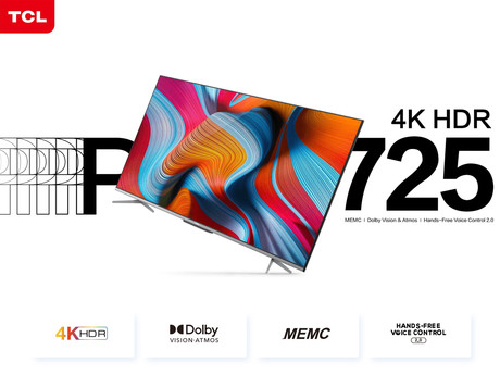 EOL - LED TV TCL 43P725, 43" (diagonala 109cm), 4K-UHD, Android TV, WiFi, HDR Pro, Dolby Vision, Dolby Atmos