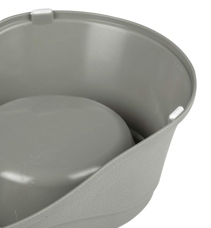 Pet Treatment dvojna posoda s stojalom za živali, 2x 350ml, za hrano / vodo, nerjaveče jeklo, 36x19.5x9cm, siva, modra, roza