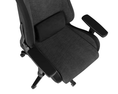 GENESIS NITRO 660 gaming / pisarniški stol, ergonomski, nastavljiva višina / naklon, zibanje, 2x blazina, 2D nasloni za roke, kolesa CareGLide™, tkanina, do 150kg, črno siv