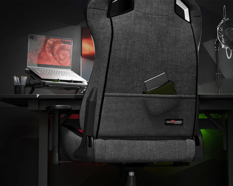 GENESIS NITRO 660 gaming / pisarniški stol, ergonomski, nastavljiva višina / naklon, zibanje, 2x blazina, 2D nasloni za roke, kolesa CareGLide™, tkanina, do 150kg, črno siv