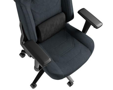 GENESIS NITRO 800 gaming / pisarniški stol, ergonomski, nastavljiva višina / naklon, zibanje, 2x blazina, 4D nasloni za roke, kolesa CareGLide™, tkanina, do 150kg, črno siv