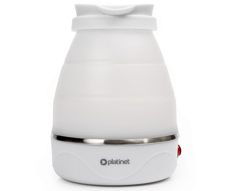 PLATINET PEK197R grelnik vode, zložljiv, 1.2L, 1200W, samodejni izklop, silikon, bel