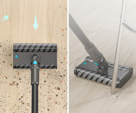 MAMIBOT FLEXA PRO brezžični sesalnik, 2v1 (pokončni, ročni), 14kPa moč, 360° vrtenje, 2200mAh polnilna baterija, 3 nastavki, stenska postaja, ultra lahka teža, za vse površine, črn (Shadow Black)