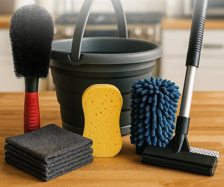 DIRT DEVIL komplet za čiščenje avtomobila, 7 kos, ALL IN ONE, 1x gobica, 2x krpa iz mikrovlaken, 1x strgalo, 1x vedro, 1x rokavica, 1x krtača DIRT DEVIL komplet za čiščenje avtomobila, 7 kos, ALL IN ONE, 1x gobica, 2x krpa iz mikrovlaken, 1x strgalo, 1x vedro, 1x rokavica, 1x krtača