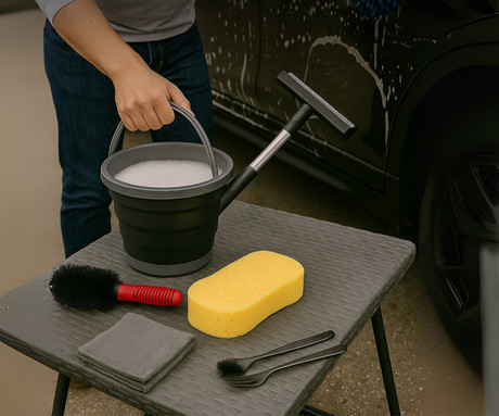 DIRT DEVIL komplet za čiščenje avtomobila, 7 kos, ALL IN ONE, 1x gobica, 2x krpa iz mikrovlaken, 1x strgalo, 1x vedro, 1x rokavica, 1x krtača DIRT DEVIL komplet za čiščenje avtomobila, 7 kos, ALL IN ONE, 1x gobica, 2x krpa iz mikrovlaken, 1x strgalo, 1x vedro, 1x rokavica, 1x krtača