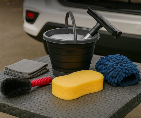 DIRT DEVIL komplet za čiščenje avtomobila, 7 kos, ALL IN ONE, 1x gobica, 2x krpa iz mikrovlaken, 1x strgalo, 1x vedro, 1x rokavica, 1x krtača DIRT DEVIL komplet za čiščenje avtomobila, 7 kos, ALL IN ONE, 1x gobica, 2x krpa iz mikrovlaken, 1x strgalo, 1x vedro, 1x rokavica, 1x krtača