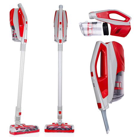 DIRT DEVIL DD9003 brezžični sesalnik, 2v1, pokončni/ročni, 150W, 21.6V polnilna baterija, 700ml posoda za prah, +nastavek, za vse vrste tal in površin, sivo-rdeč