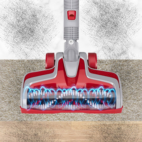 DIRT DEVIL DD9003 brezžični sesalnik, 2v1, pokončni/ročni, 150W, 21.6V polnilna baterija, 700ml posoda za prah, +nastavek, za vse vrste tal in površin, sivo-rdeč