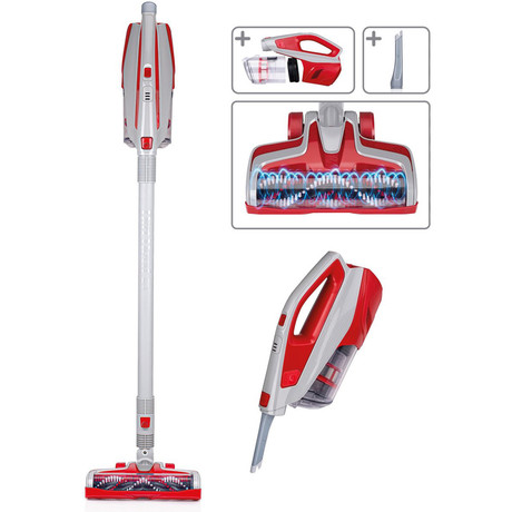 DIRT DEVIL DD9003 brezžični sesalnik, 2v1, pokončni/ročni, 150W, 21.6V polnilna baterija, 700ml posoda za prah, +nastavek, za vse vrste tal in površin, sivo-rdeč