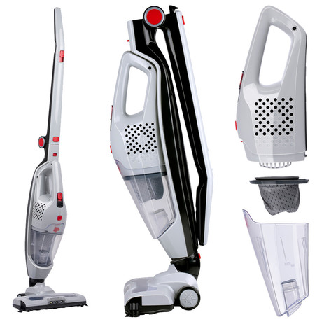 DIRT DEVIL DD9007 brezžični sesalnik, 2v1, pokončni/ročni, 105W, 22.2V polnilna baterija, 500ml posoda za prah, +nastavek, za vse vrste tal in površin, sivo-rdeč
